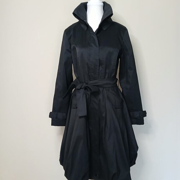 Samuel Dong Bubble Hem Trench Coat Size Small - Picture 2 of 9